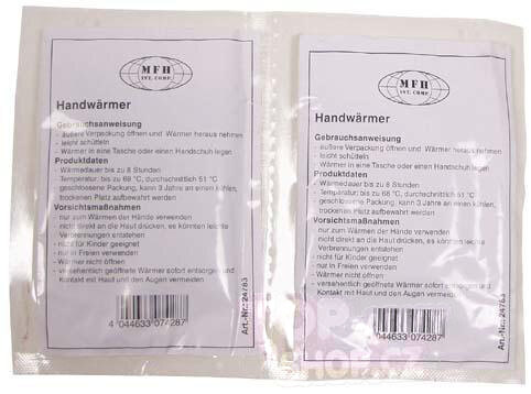 Chemické teplo Mini Warmers MFH® jednorázové