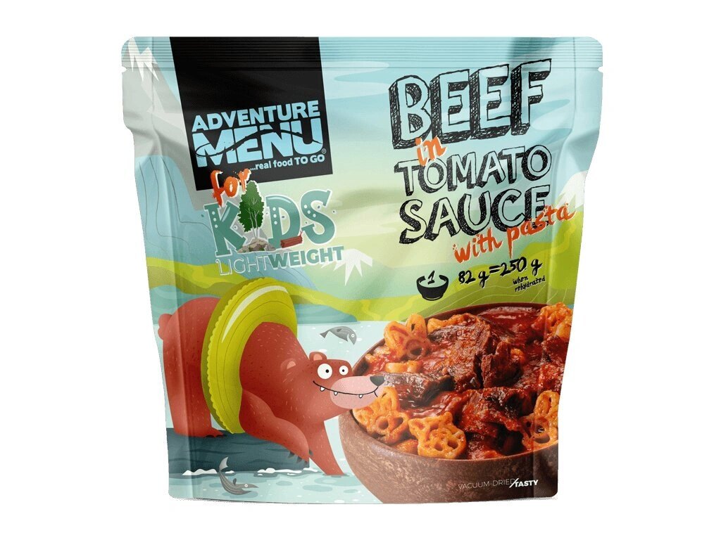 Hovězí v rajské omáčce s těstovinami Adventure Menu®, 250 g