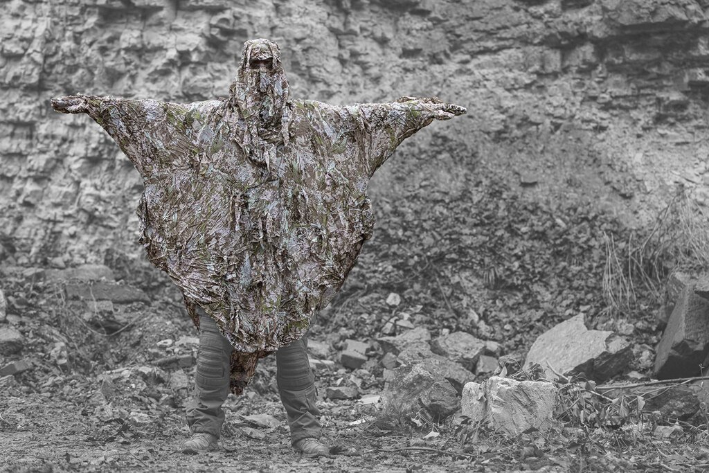 Maskovací pončo Ghost Hoodie Ghosthood® IRR